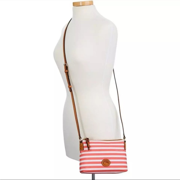 Dooney & Bourke SULLIVAN CROSSBODY POUCHETTE Stripes - WATERMELON - Picture 2 of 9